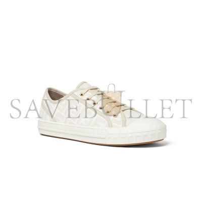 FENDI DOMINO WHITE FABRIC LOW-TOPS 7E1553AK1PF1GQF